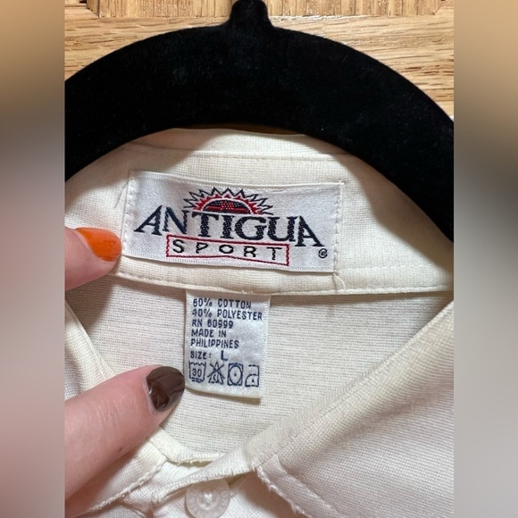 Vintage Large Green Bay Packer Antigua Men’s Coaches Polo Shirt EUC White JIT2 - Picture 6 of 6